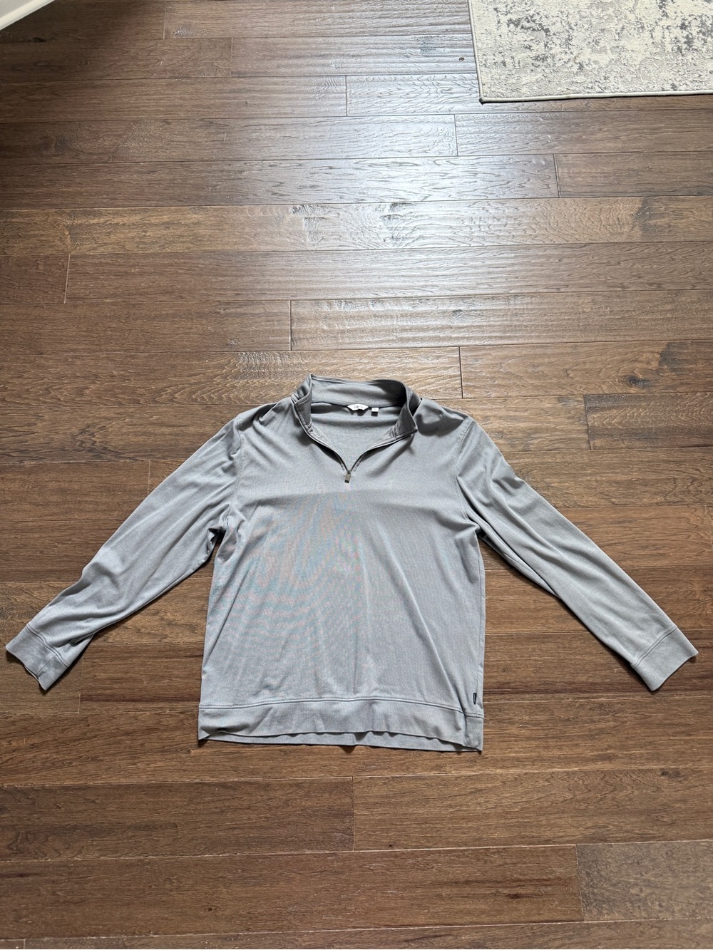 Calvin Klein Men's Light Gray Quarter-Zip Sweater